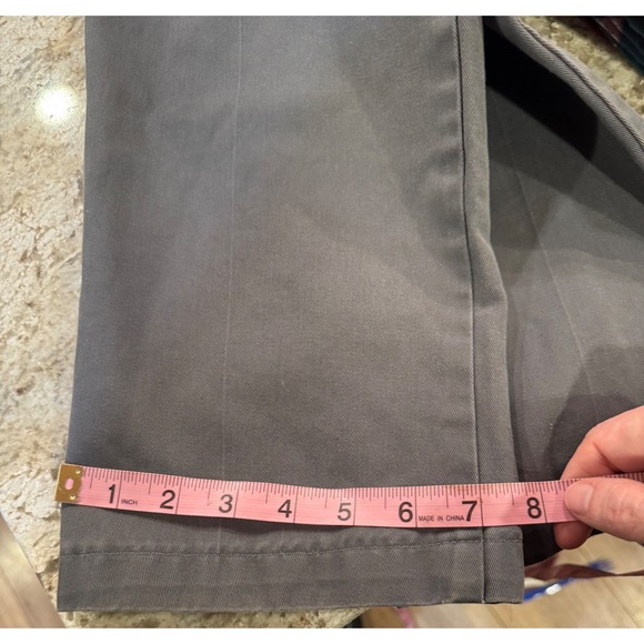 Lands End Mens Tailored Fit Chino Pants Gray 100% Cotton Trousers Size 37 448189 - Picture 11 of 11